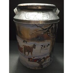 Houston Harvest Dairy Popcorn Tin Sledding Dairy Cows